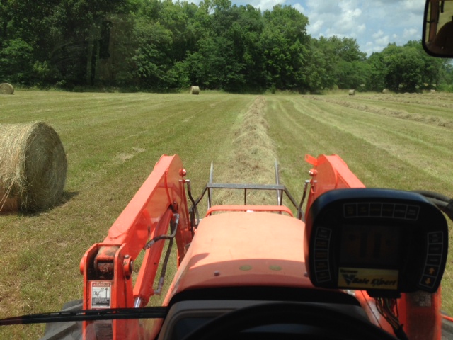 Bailing Hay - Clover Meadows Beef Grass Fed Beef - St Louis Missouri