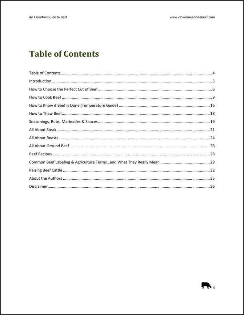 Essential Guide to Beef ToC