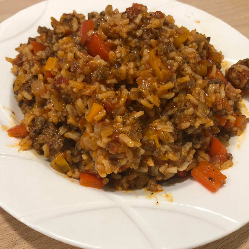 unstuffed-peppers-skillet-easy-ground-beef-recipe-clover-meadows-beef-grass-fed-beef-saint-louis